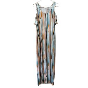Torrid Super Soft Knit Size 0 Stripe‎ T-Shirt Dress Maxi Stretch Pullover Beach